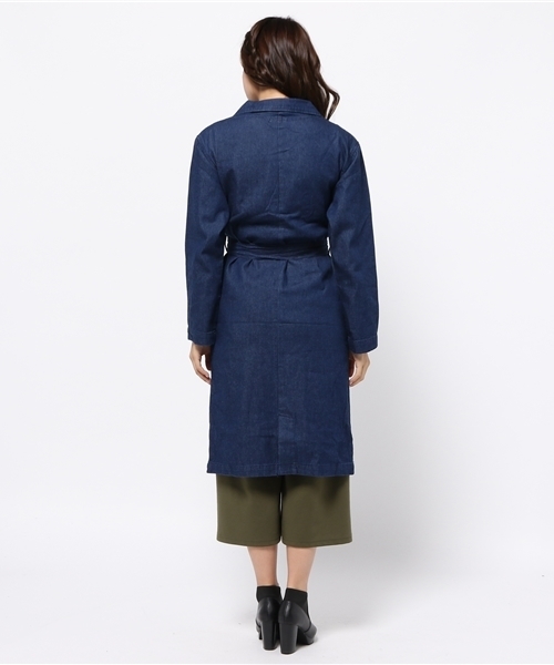 WEGO（ウィゴー）の「WEGO/ガウンチェスターコート（チェスターコート・レディース・インディゴブルー/ブラック系その他・FREE）」の3枚目の写真