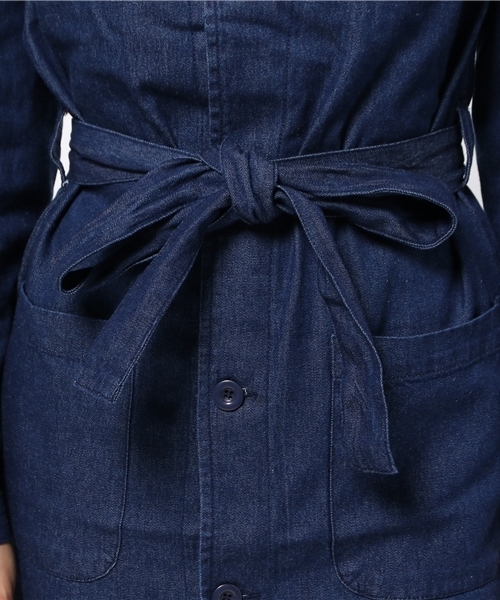 WEGO（ウィゴー）の「WEGO/ガウンチェスターコート（チェスターコート・レディース・インディゴブルー/ブラック系その他・FREE）」の13枚目の写真