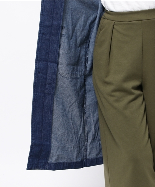 WEGO（ウィゴー）の「WEGO/ガウンチェスターコート（チェスターコート・レディース・インディゴブルー/ブラック系その他・FREE）」の4枚目の写真