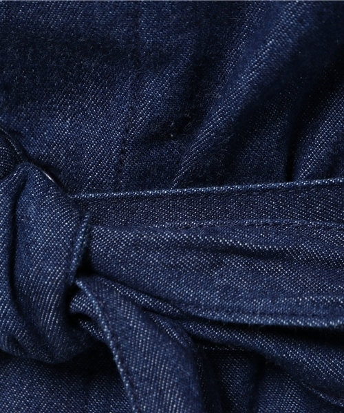 WEGO（ウィゴー）の「WEGO/ガウンチェスターコート（チェスターコート・レディース・インディゴブルー/ブラック系その他・FREE）」の5枚目の写真