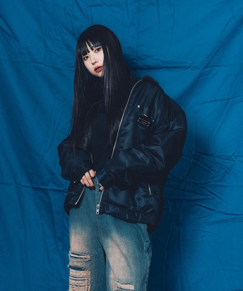 Subciety(サブサエティ)の「FLIGHT NYLON WORK JKT(ブルゾン・メンズ・ブラック/オリーブ・LARGE/MEDIUM/SMALL/X-LARGE)」の20枚目の写真