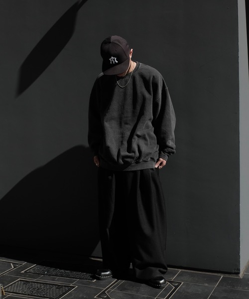 TOWNCRAFT（タウンクラフト）の「【TOWN CRAFT　タウンクラフト】PIGMENT CREW SWEAT　スウェット（スウェット・メンズ・スミクロ/エメラルド/グレー/レッド/ダークグリーン・MEDIUM/LARGE/X-LARGE/XX-LARGE）」の10枚目の写真