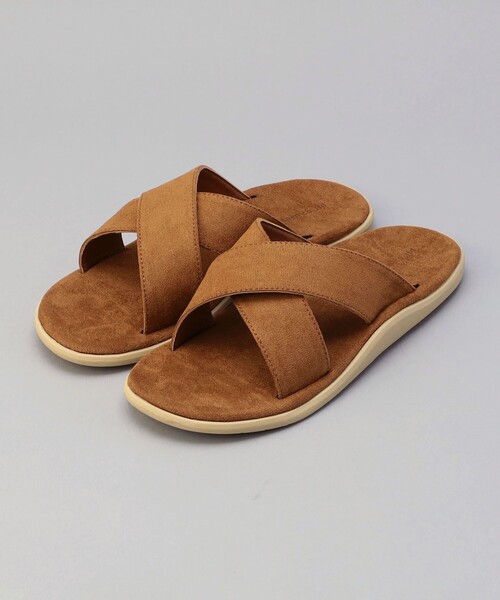 coen（コーエン）の「クッションクロスサンダル（26.5~27.0cm/27.5~28.0cm）（サンダル・メンズ・その他1/ブラック/ネイビー/ブラウン・XL/L）」の2枚目の写真