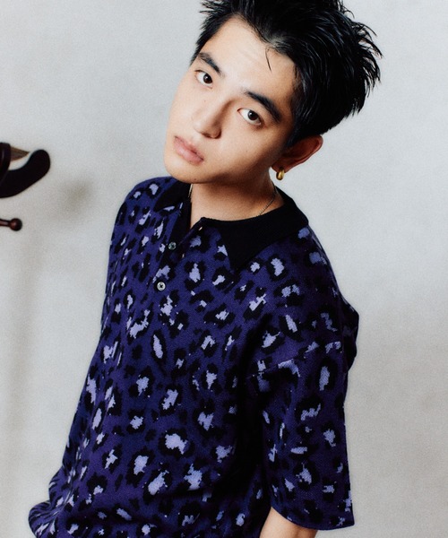 FTW（エフティダブリュー）の「LEOPARD KNIT POLO（ポロシャツ・メンズ・パープル/グレー/ブラウン・LARGE/MEDIUM）」の8枚目の写真