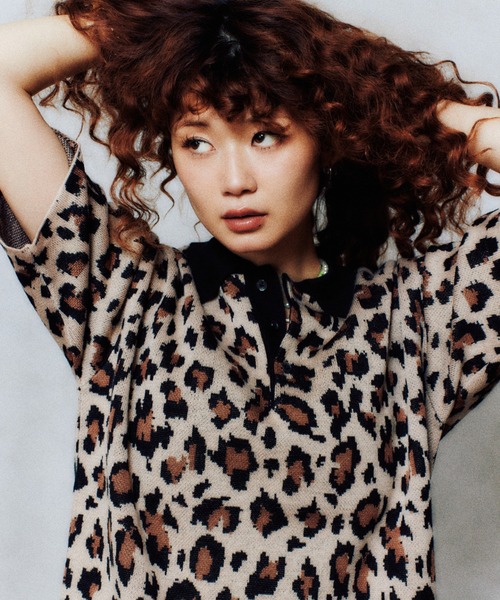 セール】LEOPARD KNIT POLO（ポロシャツ）｜FTW（エフティ