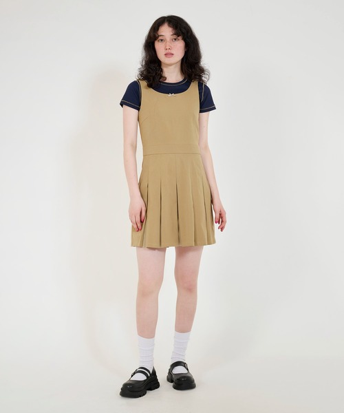 TINA：JOJUN（ティーナジョジュン）の「コンパクト リブTシャツ TINA：JOJUN（Tシャツ/カットソー・レディース・モカ/ネイビー/ホワイト・M）」の10枚目の写真