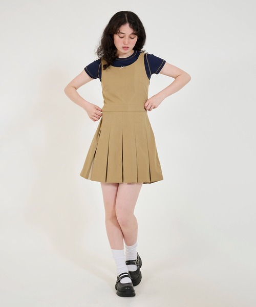 TINA：JOJUN（ティーナジョジュン）の「コンパクト リブTシャツ TINA：JOJUN（Tシャツ/カットソー・レディース・モカ/ネイビー/ホワイト・M）」の11枚目の写真