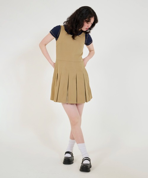 TINA：JOJUN（ティーナジョジュン）の「コンパクト リブTシャツ TINA：JOJUN（Tシャツ/カットソー・レディース・モカ/ネイビー/ホワイト・M）」の5枚目の写真