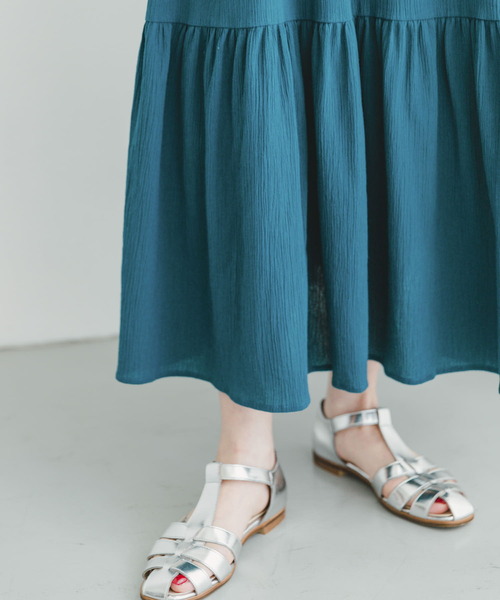 ITEMS URBANRESEARCH（アイテムズ アーバンリサーチ）の「ヨウリュウティアードノースリワンピース（ワンピース・レディース・ブルー/ライトベージュ/ブラック・FREE）」の15枚目の写真