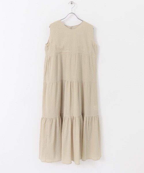 ITEMS URBANRESEARCH（アイテムズ アーバンリサーチ）の「ヨウリュウティアードノースリワンピース（ワンピース・レディース・ブルー/ライトベージュ/ブラック・FREE）」の17枚目の写真