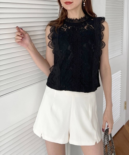 Chloé ホワイト 総レースダイヤモンドパターン ショートパンツ Chloé ホワイト 総レースダイヤモンドパターン ショートパンツ セール