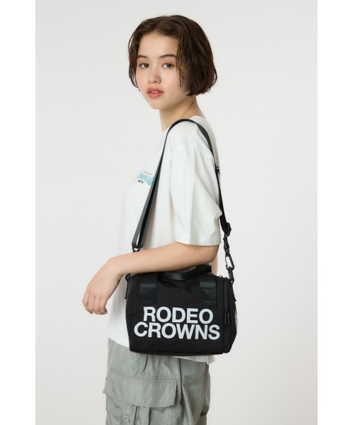 RODEO CROWNS WIDE BOWL（ロデオクラウンズワイドボウル）の「COLOR TAPE MINI BOSTON BAG（ショルダーバッグ・レディース・ライトグレー/ブラック/カーキ・FREE）」の3枚目の写真