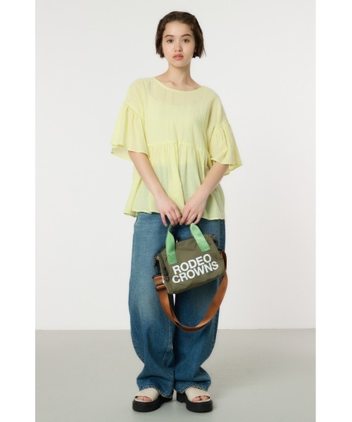 RODEO CROWNS WIDE BOWL（ロデオクラウンズワイドボウル）の「COLOR TAPE MINI BOSTON BAG（ショルダーバッグ・レディース・ライトグレー/ブラック/カーキ・FREE）」の18枚目の写真