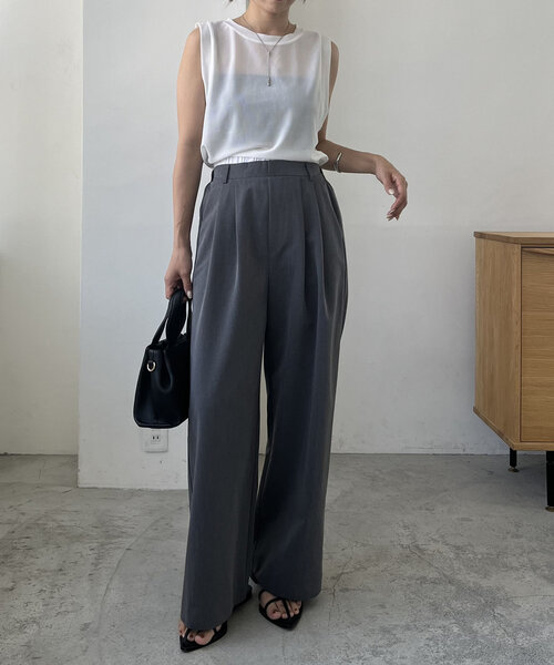 CAPRICIEUX LE'MAGE（カプリシューレマージュ）の「ベアSETタンク（Tシャツ/カットソー・レディース・ブラック/ホワイト・FREE）」の5枚目の写真