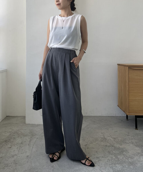 CAPRICIEUX LE'MAGE（カプリシューレマージュ）の「ベアSETタンク（Tシャツ/カットソー・レディース・ブラック/ホワイト・FREE）」の6枚目の写真