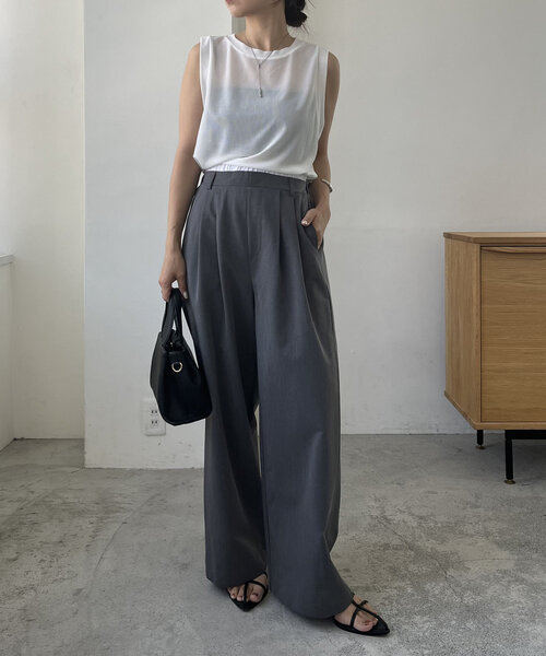 CAPRICIEUX LE'MAGE（カプリシューレマージュ）の「ベアSETタンク（Tシャツ/カットソー・レディース・ブラック/ホワイト・FREE）」の10枚目の写真