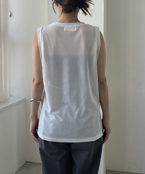 CAPRICIEUX LE'MAGE（カプリシューレマージュ）の「ベアSETタンク（Tシャツ/カットソー・レディース・ブラック/ホワイト・FREE）」の14枚目の写真