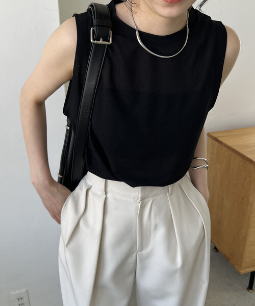 CAPRICIEUX LE'MAGE（カプリシューレマージュ）の「ベアSETタンク（Tシャツ/カットソー・レディース・ブラック/ホワイト・FREE）」の18枚目の写真