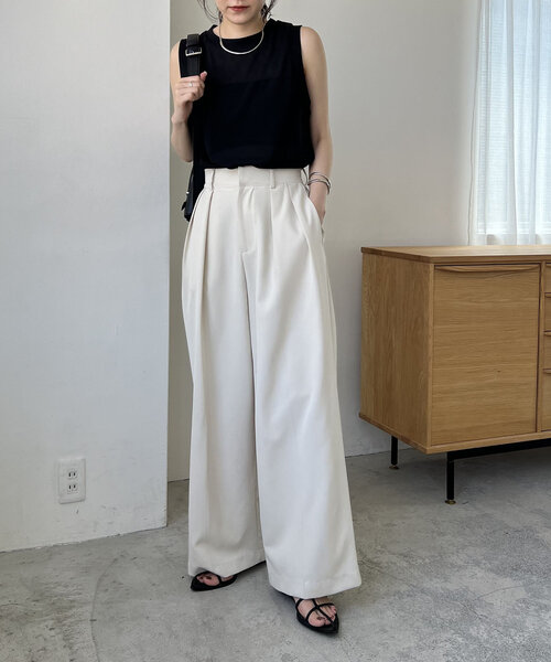 CAPRICIEUX LE'MAGE（カプリシューレマージュ）の「ベアSETタンク（Tシャツ/カットソー・レディース・ブラック/ホワイト・FREE）」の22枚目の写真