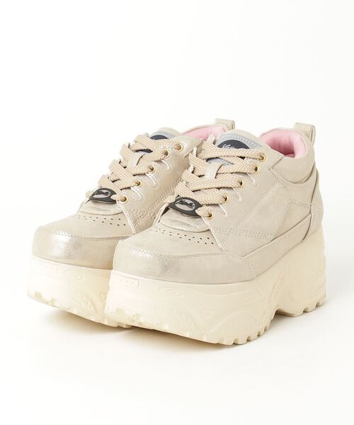 YOSUKE（ヨースケ）の「ヨースケ YOSUKE ウィメンズ厚底フラットスニーカーオリジナルのモールドソール 2810365（スニーカー・レディース・ブラック/ホワイト系その他/ブラック系その他/ホワイト系その他2/ブラック系その他2/シャンパン/シルバー・25.0cm/24.5cm/24.0cm/23.5cm/23.0cm/22.5cm）」の7枚目の写真