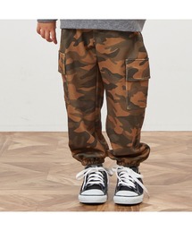 KP BOY | 迷彩柄プリントニットツイルパンツ(100～130)(その他パンツ)