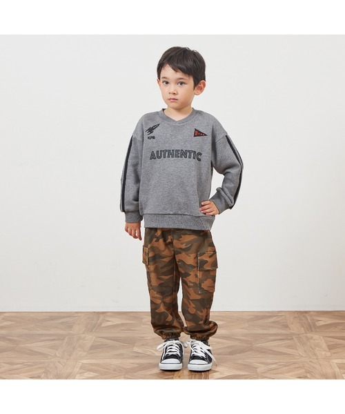 KP BOY（ケーピーボーイ）の「迷彩柄プリントニットツイルパンツ(100～130)（その他パンツ・キッズ・カーキ/ブラウン・110cm/120cm/130cm/100cm）」の6枚目の写真