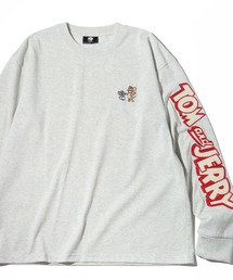【Tom & Jerry/トム & ジェリー】袖刺繍ロゴ トム&ジェリー ロングスリーブTシャツ