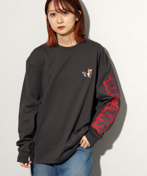 Tom&Jerry(トムアンドジェリー)の「【Tom & Jerry/トム & ジェリー】袖刺繍ロゴ トム&ジェリー ロングスリーブTシャツ(Tシャツ/カットソー・メンズ・オートミール/スミクロ・LL/L/M)」の17枚目の写真