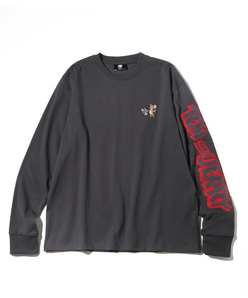 Tom&Jerry(トムアンドジェリー)の「【Tom & Jerry/トム & ジェリー】袖刺繍ロゴ トム&ジェリー ロングスリーブTシャツ(Tシャツ/カットソー・メンズ・オートミール/スミクロ・LL/L/M)」の3枚目の写真