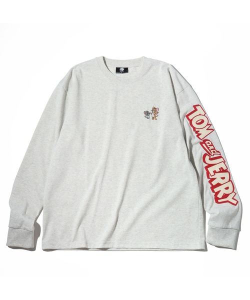 Tom&Jerry(トムアンドジェリー)の「【Tom & Jerry/トム & ジェリー】袖刺繍ロゴ トム&ジェリー ロングスリーブTシャツ(Tシャツ/カットソー・メンズ・オートミール/スミクロ・LL/L/M)」の5枚目の写真