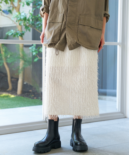 スカート　Spick and Span｜スピックアンドスパン Spick & Span（スピックアンドスパン）の「ライトタフタギャザー