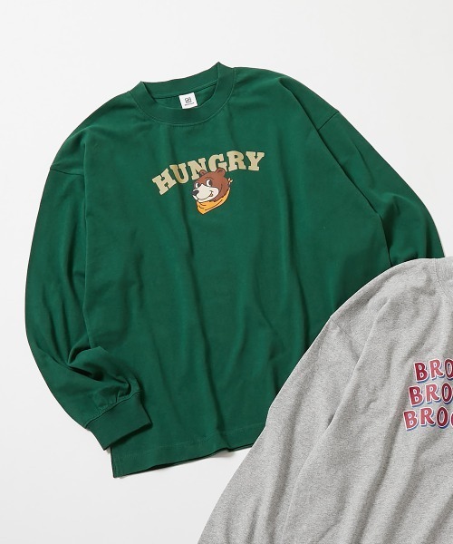 devirock（デビロック）の「綿100% 大人 デビラボ  プリント 袖リブ 長袖Tシャツ（Tシャツ/カットソー・レディース・グレー系その他/ブラック系その他2/パープル系その他/ホワイト系その他/パープル系その他2/グリーン系その他/グレー系その他2/グレー系その他3/ブラック系その他/ホワイト系その他2・M/L/LL）」の8枚目の写真