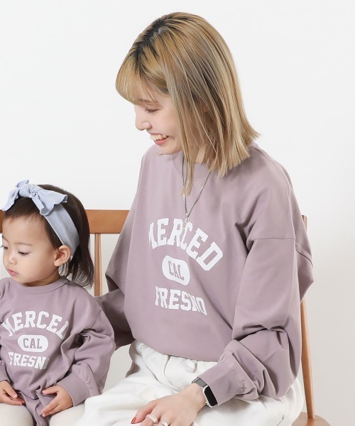 devirock（デビロック）の「綿100% 大人 デビラボ  プリント 袖リブ 長袖Tシャツ（Tシャツ/カットソー・レディース・グレー系その他/ブラック系その他2/パープル系その他/ホワイト系その他/パープル系その他2/グリーン系その他/グレー系その他2/グレー系その他3/ブラック系その他/ホワイト系その他2・M/L/LL）」の9枚目の写真