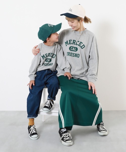 devirock（デビロック）の「綿100% 大人 デビラボ  プリント 袖リブ 長袖Tシャツ（Tシャツ/カットソー・レディース・グレー系その他/ブラック系その他2/パープル系その他/ホワイト系その他/パープル系その他2/グリーン系その他/グレー系その他2/グレー系その他3/ブラック系その他/ホワイト系その他2・M/L/LL）」の11枚目の写真