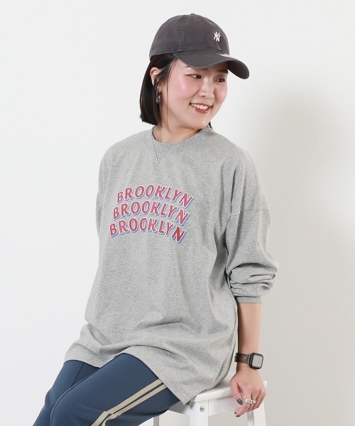 devirock（デビロック）の「綿100% 大人 デビラボ  プリント 袖リブ 長袖Tシャツ（Tシャツ/カットソー・レディース・グレー系その他/ブラック系その他2/パープル系その他/ホワイト系その他/パープル系その他2/グリーン系その他/グレー系その他2/グレー系その他3/ブラック系その他/ホワイト系その他2・M/L/LL）」の19枚目の写真