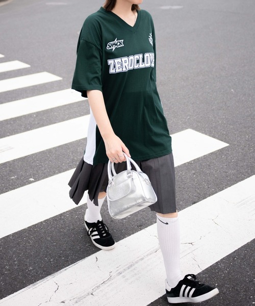WEGO(ウィゴー)の「WEGO/ZRCVゲームビッグTシャツ(Tシャツ/カットソー・レディース・グリーン/ホワイト/ブラック・FREE)」の16枚目の写真
