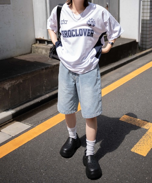 WEGO(ウィゴー)の「WEGO/ZRCVゲームビッグTシャツ(Tシャツ/カットソー・レディース・グリーン/ホワイト/ブラック・FREE)」の18枚目の写真