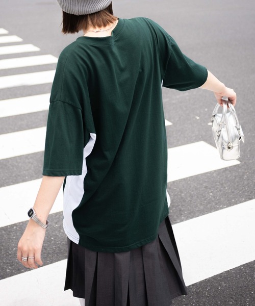 WEGO(ウィゴー)の「WEGO/ZRCVゲームビッグTシャツ(Tシャツ/カットソー・レディース・グリーン/ホワイト/ブラック・FREE)」の5枚目の写真