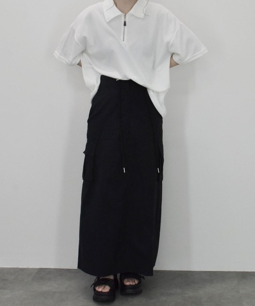 予約販売 セール】ナイロン ロング丈 skirt cargo カーゴスカート／nylon スカート