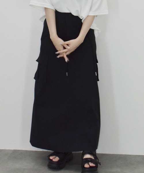 polysooem★韓国★人気★WASHED LEATHER CARGO SKIRT /追跡付 polysooem☆韓国☆人気☆WASHED LEATHER CARGO SKIRT /追跡付