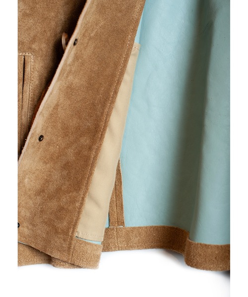 SEVESKIG（セヴシグ）の「SEVESKIG/セブシグ/Hand Painting East Leather Jacket Ver,Ridawo（ライダースジャケット・メンズ・ベージュ・SMALL/MEDIUM/LARGE/X-LARGE）」の6枚目の写真