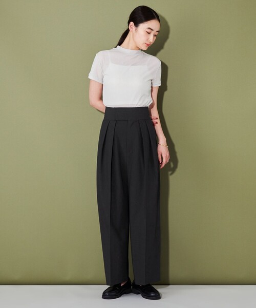 CITEN（シテン）の「＜CITEN＞スーパーワイドスラックス（スラックス・レディース・グレー/ブラック・M/S）」の11枚目の写真