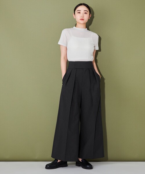 CITEN（シテン）の「＜CITEN＞スーパーワイドスラックス（スラックス・レディース・グレー/ブラック・M/S）」の10枚目の写真