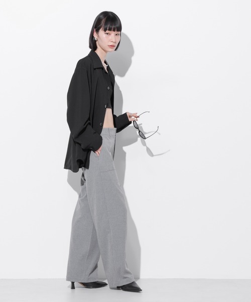 Apo(s)ture(アポスチャー)の「ARIA-002/ピーチベイカーワイドパンツ(その他パンツ・レディース・グレー/モカ/オレンジ/ブラック・XS/S/M/L/XL)」の16枚目の写真
