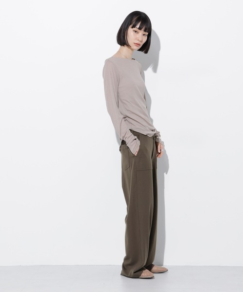 Apo(s)ture(アポスチャー)の「ARIA-002/ピーチベイカーワイドパンツ(その他パンツ・レディース・グレー/モカ/オレンジ/ブラック・XS/S/M/L/XL)」の22枚目の写真