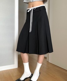 HALEY PESCA（ヘーリーペスカ）の「HALEY PESCA/ダブルウエスト　プリーツミディアムスカート（スカート）」