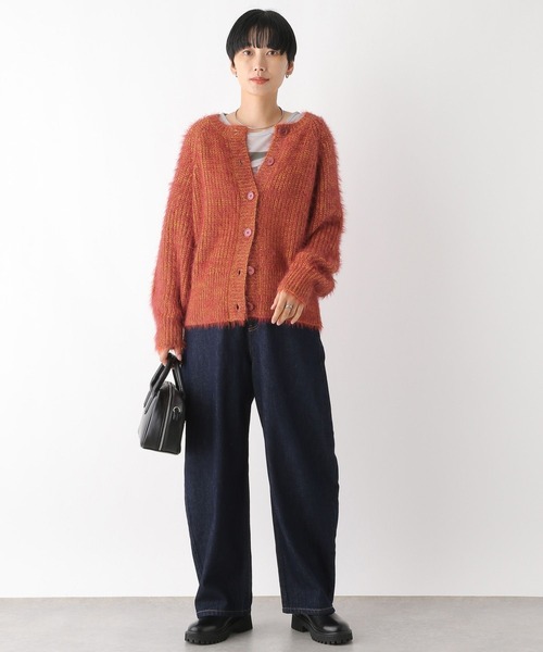 LEPSIM（レプシィム）の「3ゲージMIXフェザーカーディガン　137520（カーディガン/ボレロ・レディース・ライトベージュ/レッド/ライトグリーン・FREE）」の6枚目の写真