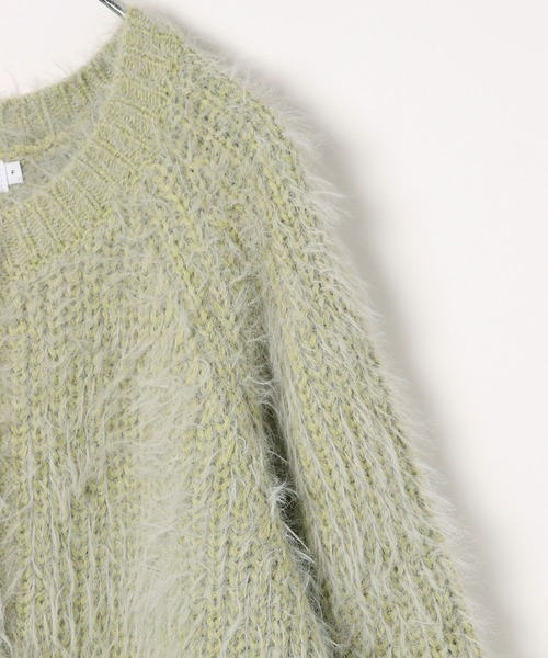 LEPSIM（レプシィム）の「3ゲージMIXフェザーカーディガン　137520（カーディガン/ボレロ・レディース・ライトベージュ/レッド/ライトグリーン・FREE）」の16枚目の写真