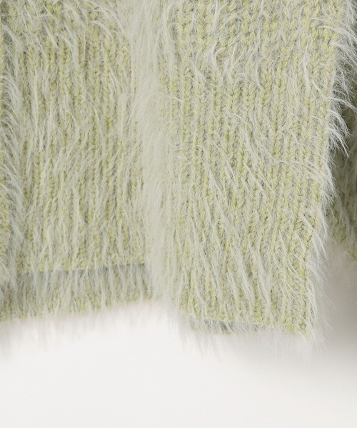 LEPSIM（レプシィム）の「3ゲージMIXフェザーカーディガン　137520（カーディガン/ボレロ・レディース・ライトベージュ/レッド/ライトグリーン・FREE）」の7枚目の写真