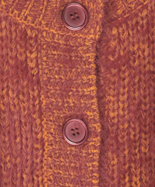 LEPSIM（レプシィム）の「3ゲージMIXフェザーカーディガン　137520（カーディガン/ボレロ・レディース・ライトベージュ/レッド/ライトグリーン・FREE）」の9枚目の写真